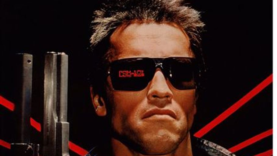 Arnold Schwarzenegger som cyborg i 'Terminator' i 1984. Foto: CINETEXT BILDARCHIV