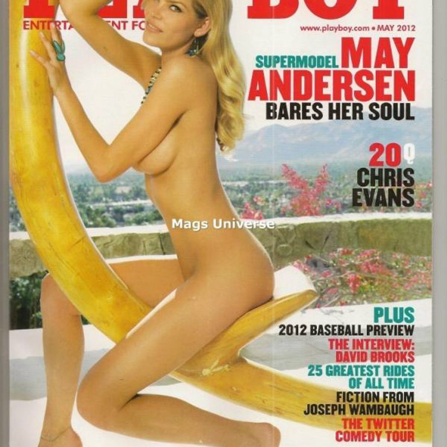 Nøgen Lykke May på forsiden af Playboy