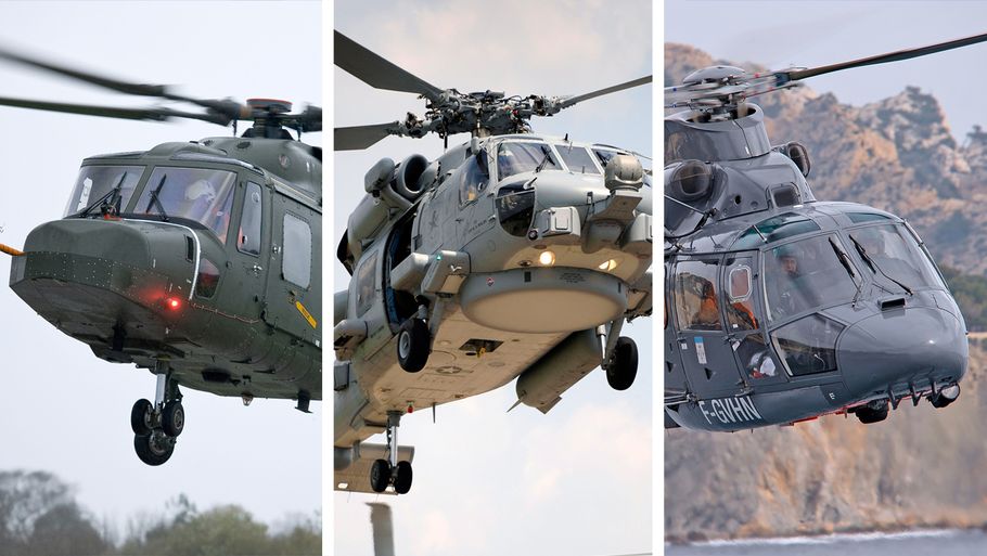 De tre mulige helikoptere bliver snart til to. (Fotos: Agusta Westland, Sikorsky, Eurocopter)