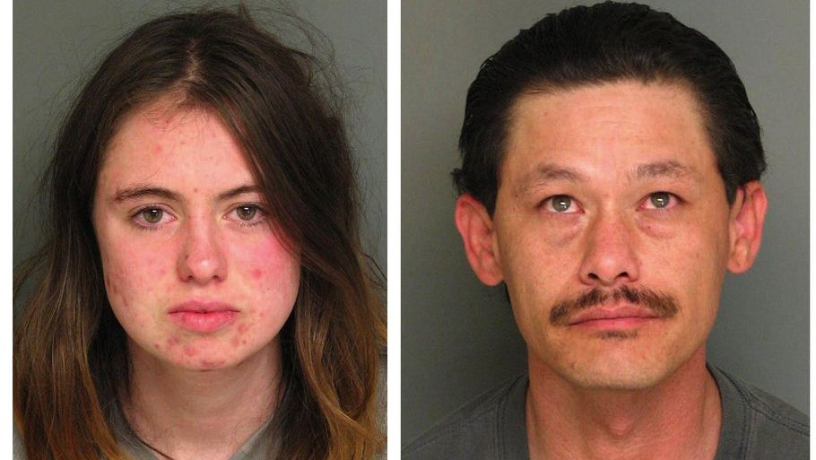 Samantha Tomasini, 20, og Patrick Fousek, 39, forsøgte at skaffe penge til stoffer ved at sælge deres baby for 150 kroner i Californien. (Foto: AP)