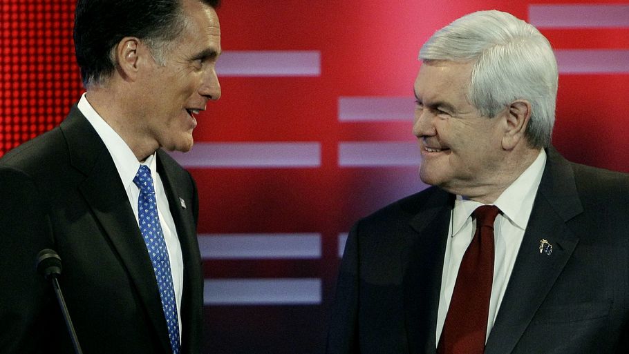 Mitt Romney og Newt Gingrich befinder sig i et tæt kapløb om den republikanske nominering. (Foto: AP)