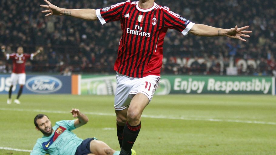 Zlatan scorede igen for Milan. (Foto: AP/Antonio Calanni)