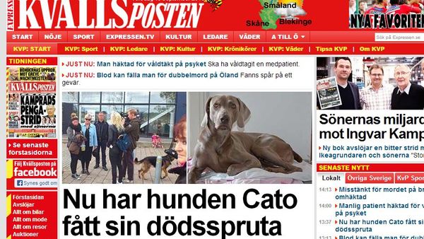 Aflivning af Cato i Sverige – Bladet