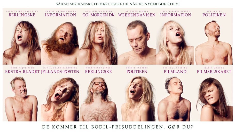 Cremen af danske filmanmeldere viser her, hvordan de ser ud, når de nyder gode film i orgasme-agtig tilstand.(Foto: Danske Filmkritikere)