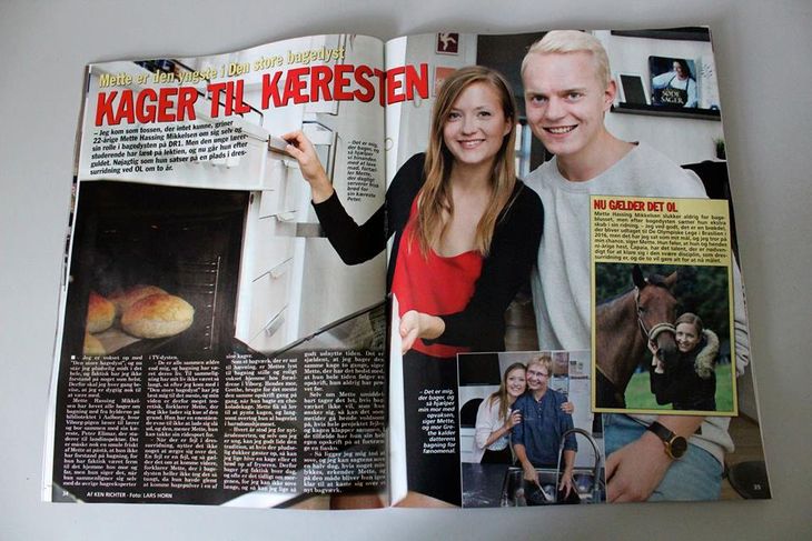 Mette har lagt dette billede ud på sin facebook, hvor hun står sammen med kæresten i en artikel fra Billed Bladet.(Foto: privatfoto) 