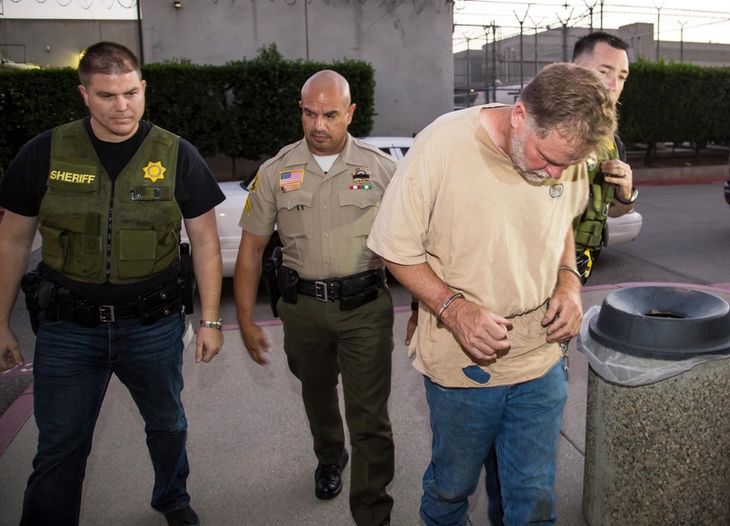 Charles Merritt blev anholdt i november 2014 - et år efter fundet af ligrester i ørkenen. Foto: AP