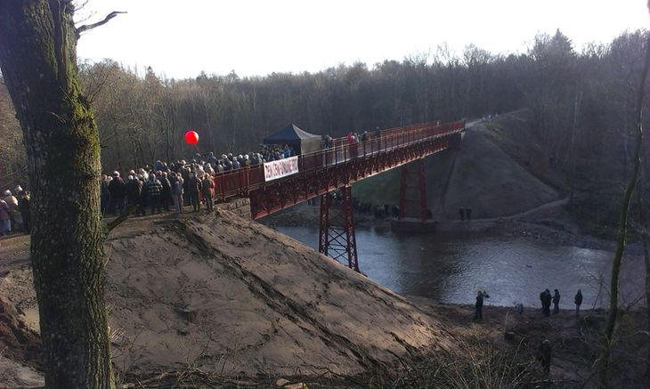 Den Genfundne Bro under indvielsen lørdag. (Foto: Anne Gro Thomsen)