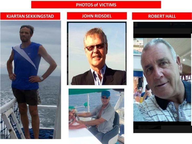 I følge lokale medier har politiet frigivet disse fotos af tre af fire ofre for bortførelsen. (Fotos/COURTESY OF PIO EASTMINCOM)
