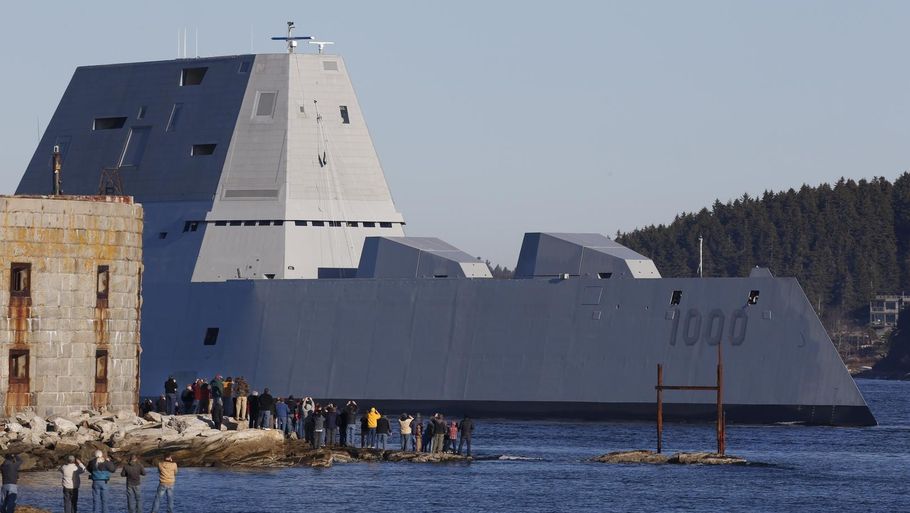 USS Zumwalt er usynligt. Altså ikke i virkeligheden, men på radarer. Foto: AP