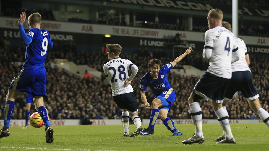 Leicester-spillerne kom fra White Hart Lane med tre point. (Foto: AP/Alastair Grant)