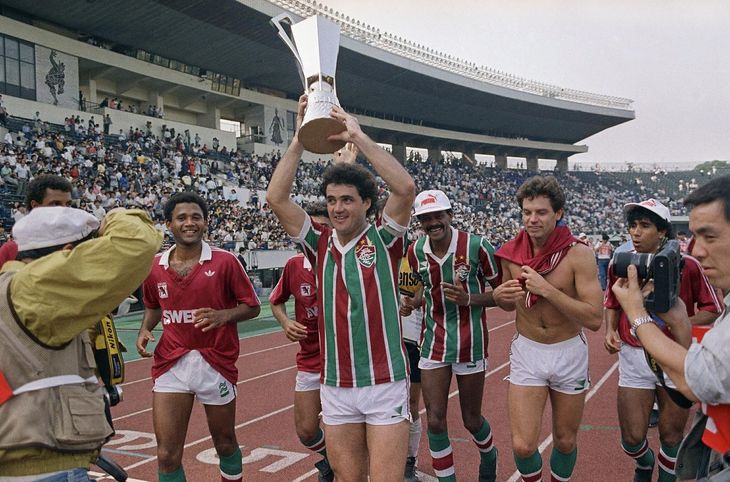 Der var lidt kortere shorts, da Fluminense vandt Kirin Cup i 1987 (Foto: AP)