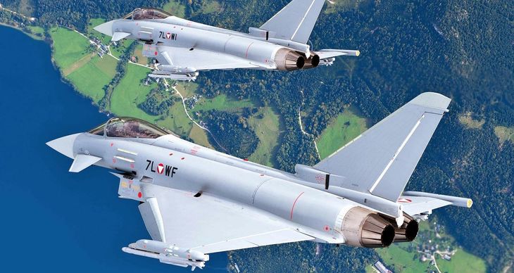 Der findes ikke sammenlignelige tal på, hvor meget det koster at holde et Eurofighter Typhoon fly i luften i en time. Ifølge IHS Jane's er det dog på niveau med Super Hornet. (Foto: Eurofighter)