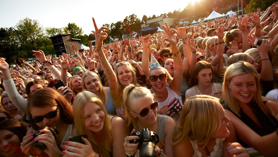 Unge er i denne weekend samlet til den gratis festival Putte i Parken i Karlstad. Foto: PR