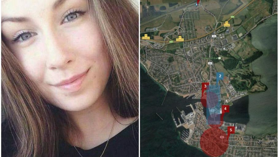 Politiet forsøger at kortlægge, hvor den forsvundne Emilie Meng har været, efter hun sagde farvel til sine veninder søndag morgen. Foto: Privat/Google Maps