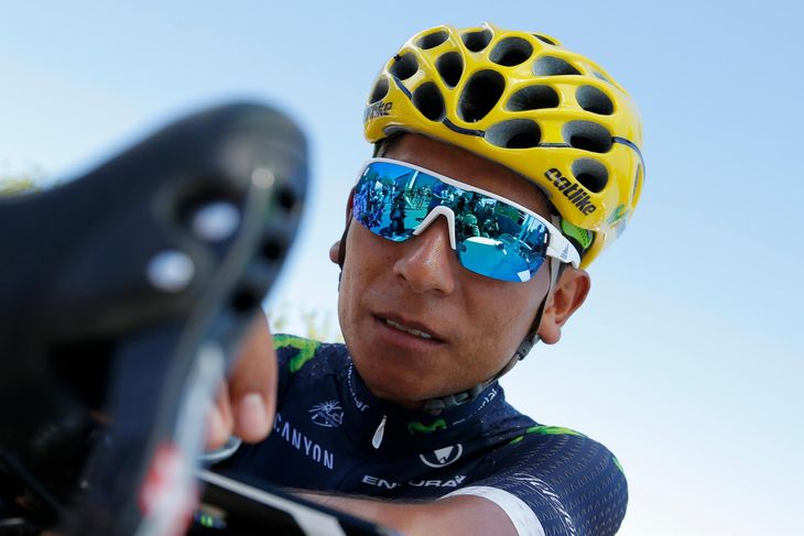 Colombianeren Nairo Quintana har to andenpladser og en tredjeplads i Tour de France, mens han har vundet både Giro d'Italia og Vuelta a España. Foto: AP / Christophe Ena.