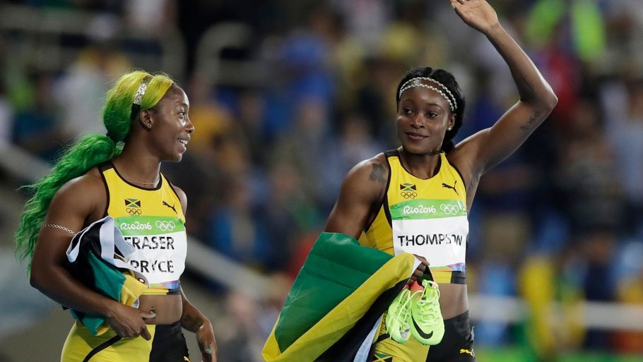 Elaine Thompson (t.h) er verdens hurtigste kvinde. Foto: AP