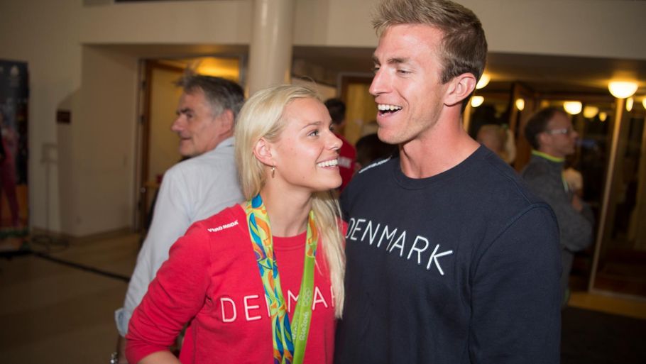 René Holten Poulsen i selskab med sin kæreste, OL-guldvinder Pernille Blume. (Arkivfoto: Anthon Unger)