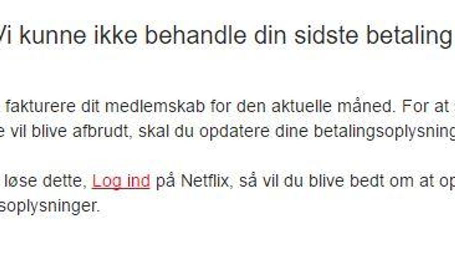 Har Du Fået Denne Netflix Mail Slet Den Omgående Ekstra Bladet 