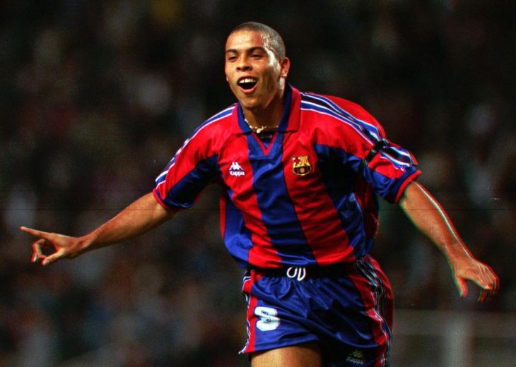 Sådan så Ronaldo ud i Barcelona-trøjen i 1996. Foto: AP