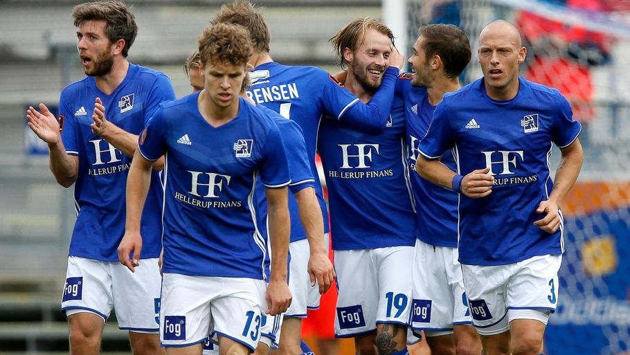 Lyngby er videre i Europa League-kvalifikationen. Blandt andet på to mål af Kristoffer Larsen. (Arkivfoto: Jens Dresling)