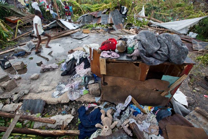 Ødelæggelserne i Haiti er enorme efter Matthews hærgen og dødstallet kan meget vel nå over de 1000 Foto: AP