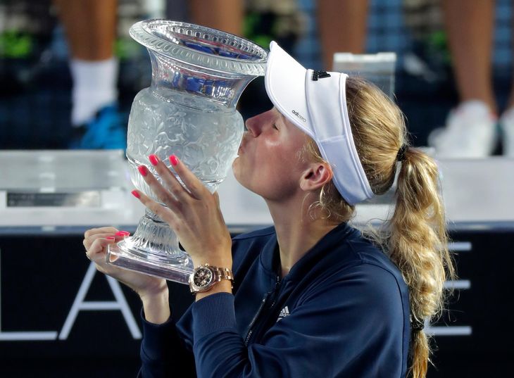 Caroline Wozniacki går ind til tuneringen med selvtilliden tanket helt op. For bare to dage siden vandt hun WTA-tuneringen i Hong Kong. Foto: AP