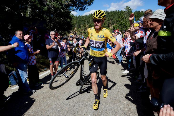 Chris Froome er storfavorit til endnu en sejr i Tour de France - denne gang formentlig uden at løbe op ad bjerge som sidste år på Mont Ventoux. Foto: Claus Bonnerup.