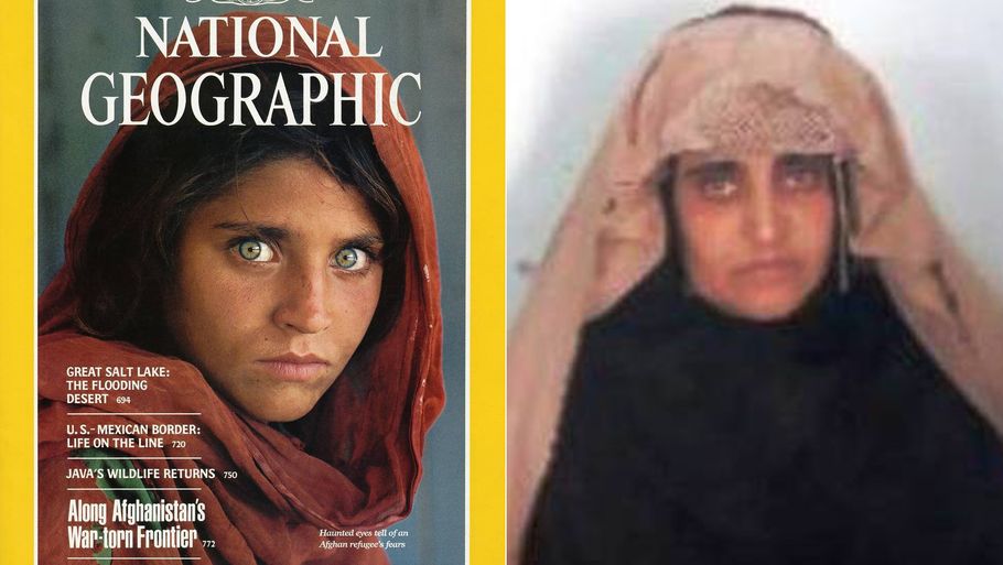 Sharbat Gula var 12 år, da hun blev fotograferet til National Geographic. I dag er hun 44. Foto: National Geographic/POLFOTO