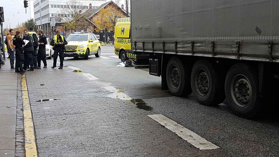 Den litauiske lastbil svingede ad Nordre Fasanvej og ramte kvinden. Læserfoto.