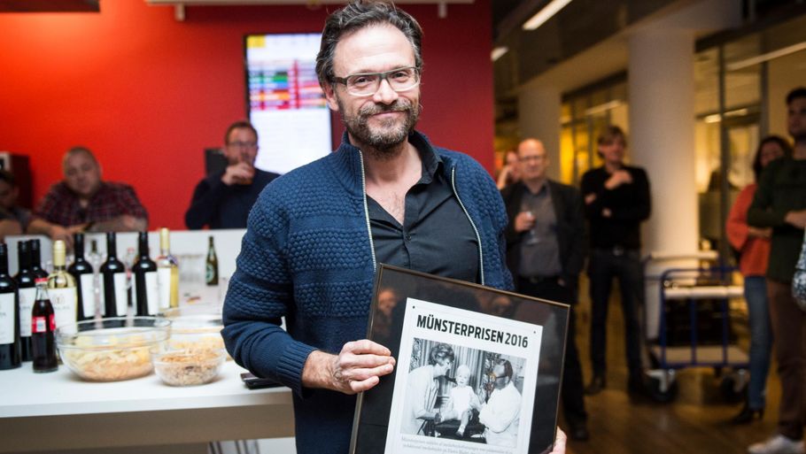 Journalist Per Mathiessen blev torsdag aften hyldet af sine kolleger på Ekstra Bladet. Foto: Jonas Olufson