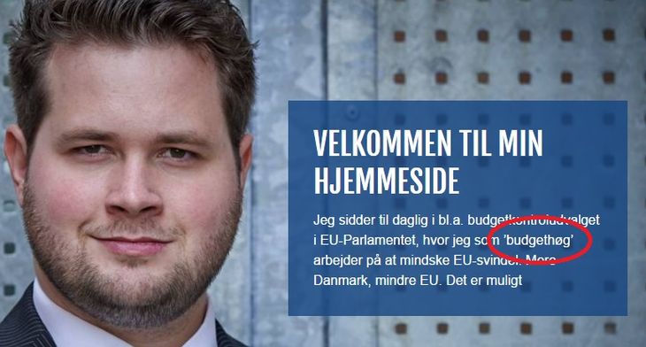 På Anders Vistisens hjemmeside stemanders.dkn kalder han sig stadig 'budgethøg'
