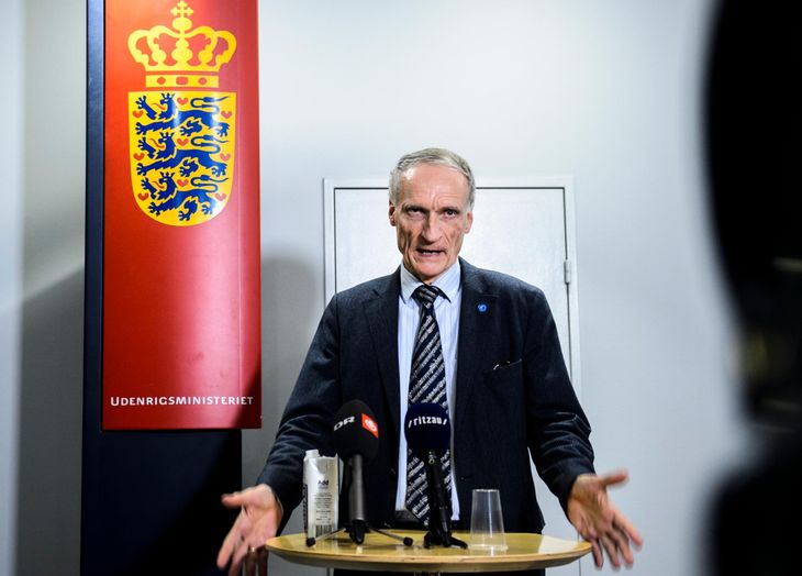 Bertel Haarder til pressemødet, hvor hans udnævnelse som generalkonsul blev annonceret. Foto: Jonas Olufson