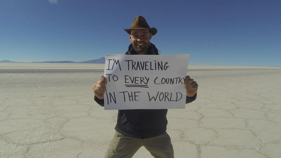Torbjørn C. Pedersen vil være den første i verden, der rejser til alle verdens lande uden at flyve. Privatfoto.