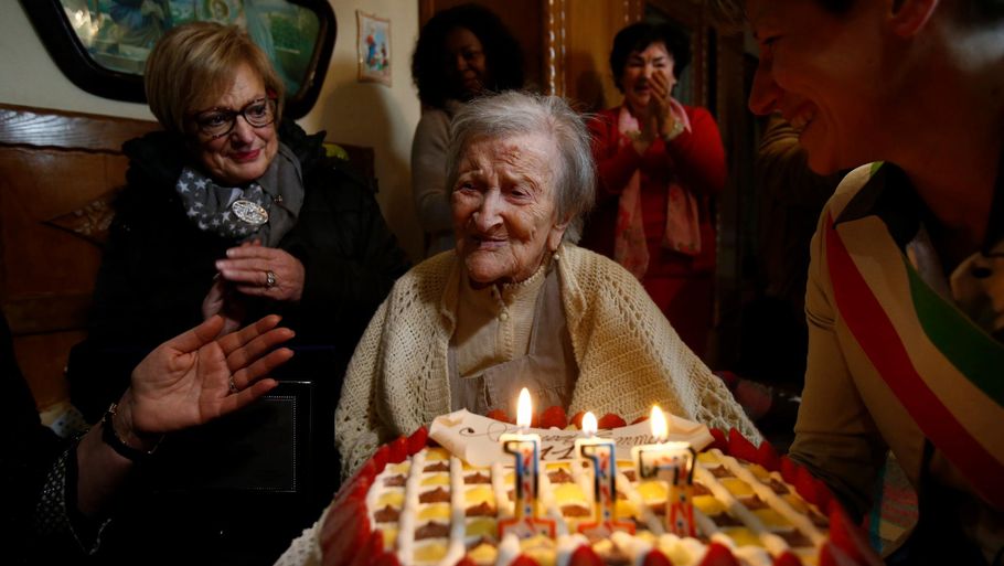 Emma Morano nåede at fejre 117 fødselsdage. Den seneste var i november sidste år. Foto: AP