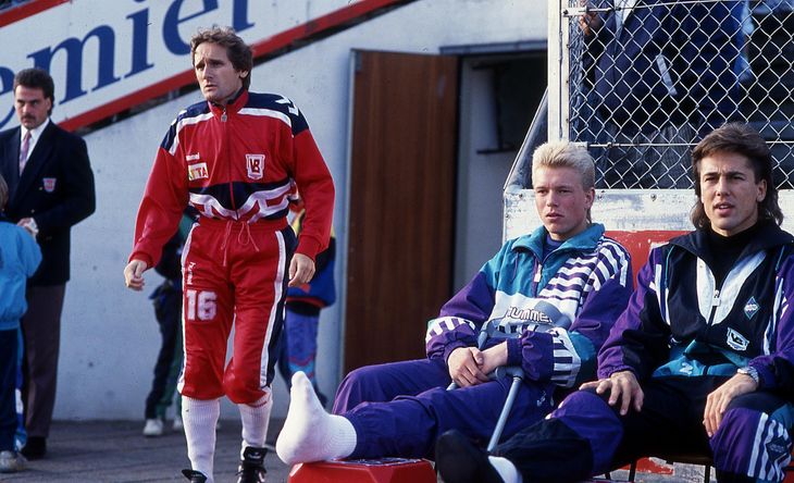 Allan Simonsen i Vejle-træningsdragten her i 1991. Foto: Ritzau/Torben Stroyer