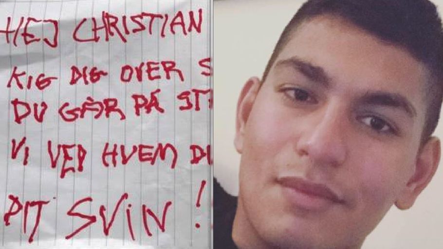 Christian skrev om en gruppe indvandrere, der råbte racistluder efter en pige på Burger King. Og så fik han et trusselsbrev.