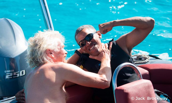 Obama nød livet i fulde drag, kort efter Donald Trump overtog embedet. (Foto: Jack Brockway/Virgin.com via AP)