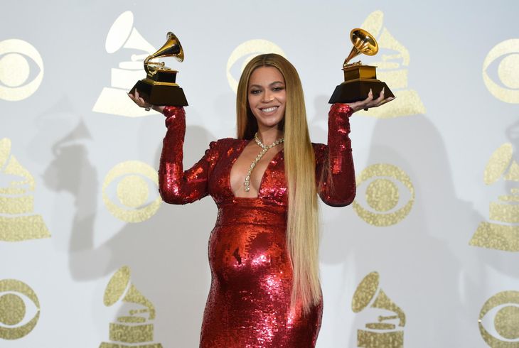Beyoncé gav blev i 2017 mor til tvillinger. Her ses hun til Grammy Awards i 2017, hvor hun blandt andet vandt en pris kategorien bedste video. Foto: AP/Chris Pizzello