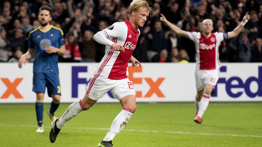 Kasper Dolberg er nu officielt sæsonens bedste talent i den bedste hollandske række. Foto: TV3 Sport