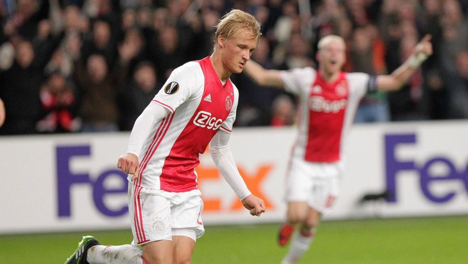 Kasper Dolberg bragte Ajax på 2-0 mod FCK. Foto: All Over Press