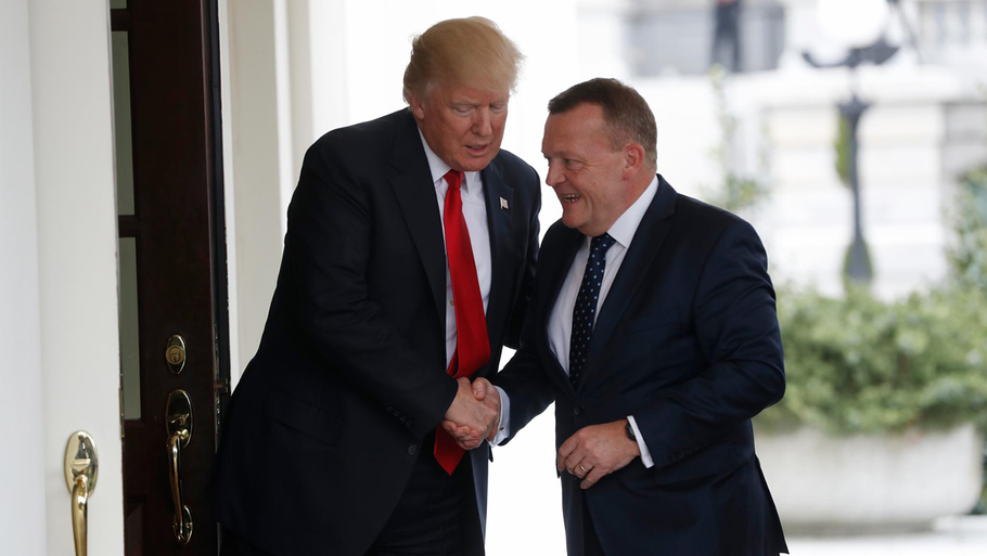 Donald Trump og Lars Løkke ved Det Hvide Hus den 30. marts. Foto: AP