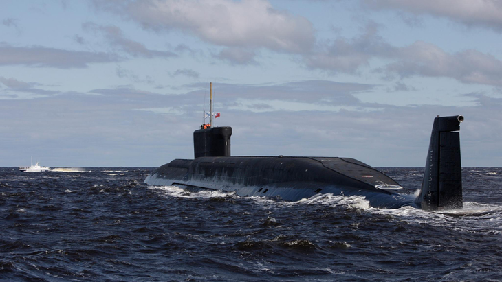 En russisk atom-ubåd. Russerne bliver også involveret i den store krig, der ifølge Villegas kommer til at slutte den 13. oktober 2017. (foto: AP)