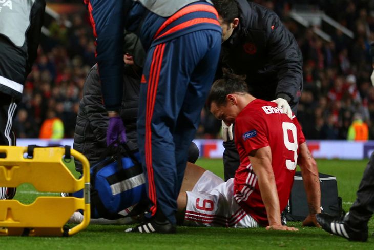 Zlatan Ibrahimovic er ude med en alvorlig knæskade. Foto: AP