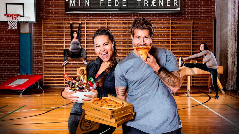 Mascha Vang og Frederik Fetterlein kan sammen med Kira Eggers og Sara Maria Franch-Mærkedahl opleves om onsdagen i 'Min fede træner'. Foto: TV3