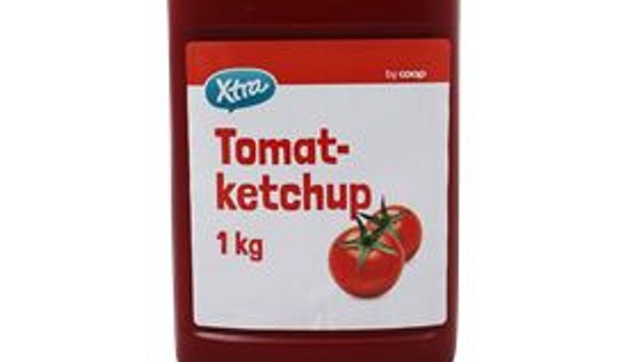 Denne ketchup og Coop Tomat Ketchup må ikke spises. Foto: Coop.dk