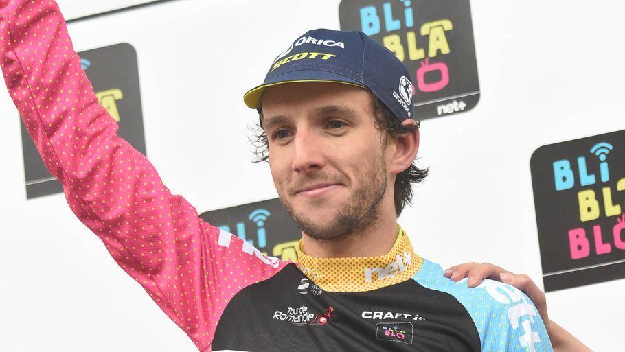 Simon Yates var først over stregen på den bjergrige 4. etape i Romandiet Rundt. Imago/All Over Press