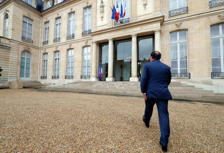 Vinderen af præsidentvalget får nøglerne til Elysee palæet i Paris. (FOTO AP)