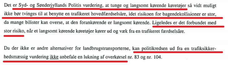 Banedanmark og Vejdirektoratet fik dette brev i marts i år. Her advarer politiet mod projektet. Men det fremgår ikke af Ole Birks svar til Folketinget. 