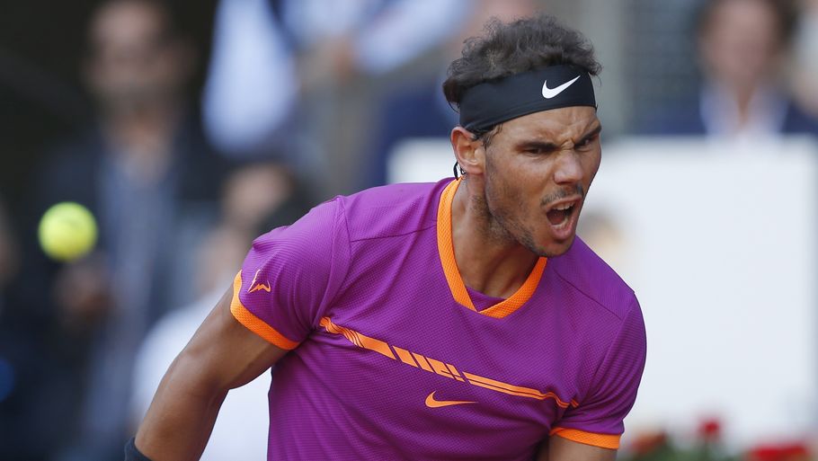 Rafael Nadal gik videre i Rom, efter Nicolás Almagro blev skadet. Foto: AP
