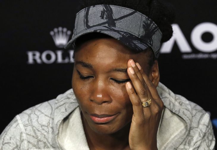 Venus Williams kørte i en syv år gammel og næsten tre ton tung Toyota, da ulykken skete. Foto: AP